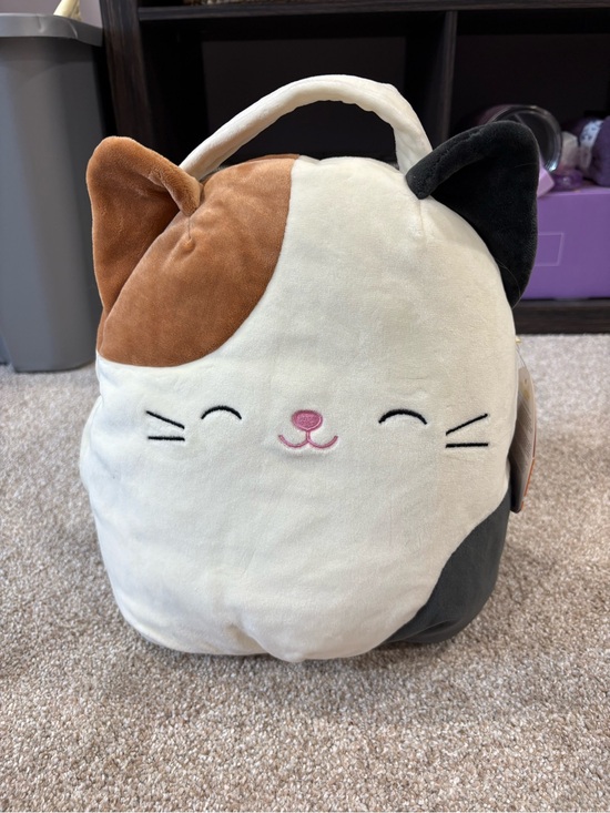 Squishmallows Other - Squishmallow Cam Cat Carry Tote - Cream, Brown & Black